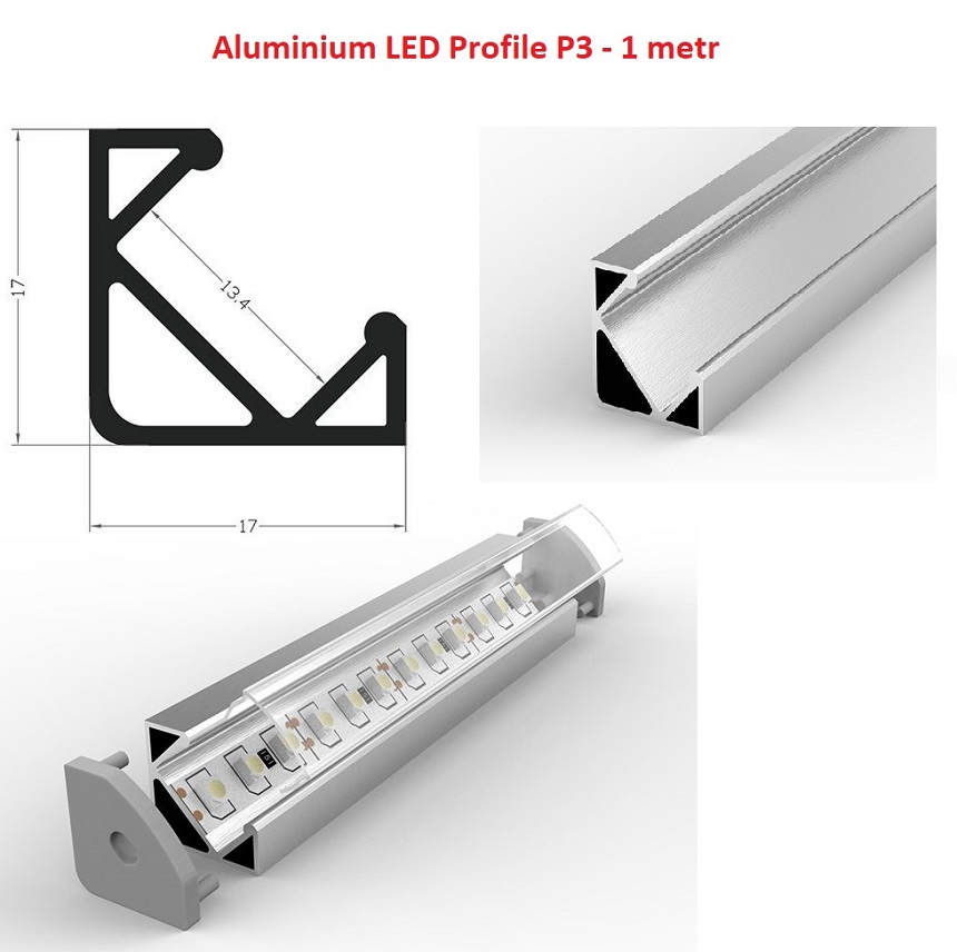 profil aluminium led p3 1metr